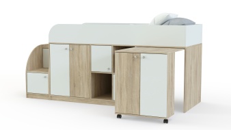 Кровать-чердак Астра мини BMS со столом