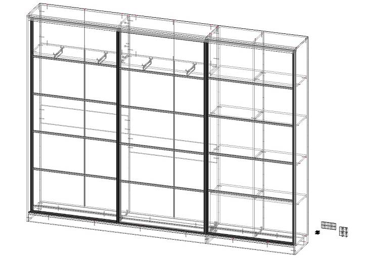 Шкаф-купе Бастай (3000х2300х400)