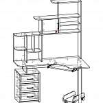 Схема сборки Стол компьютерный Мини BMS