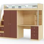 Кровать-чердак с рабочей зоной Клаус 13 BMS - Фото 6