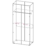 Схема сборки Шкаф распашной Декарт 2 BMS