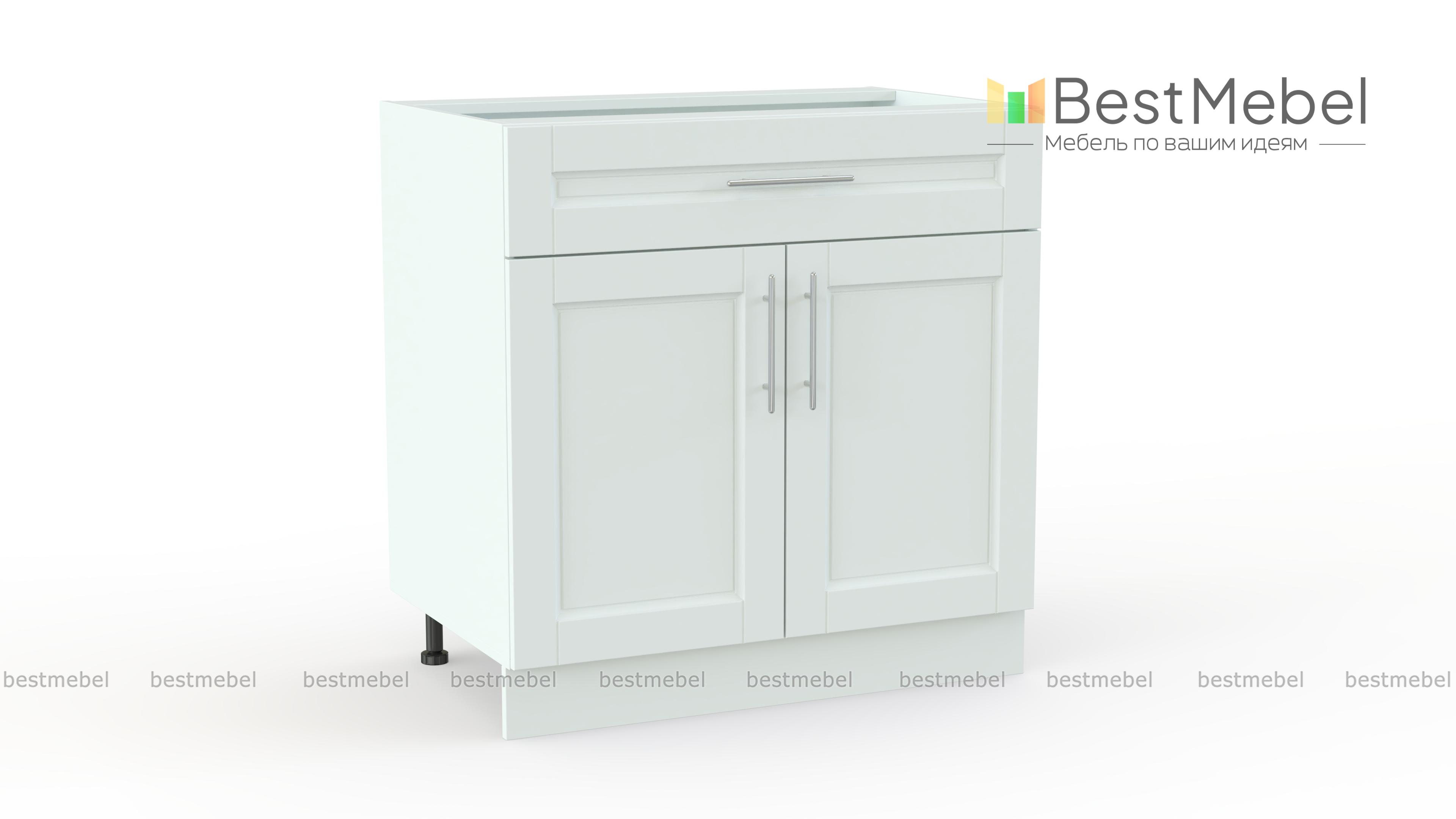 Шкаф нижний с 2-мя дверцами и ящиком Сканди BMS - Фото