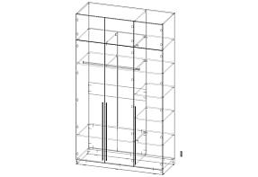 Шкаф распашной Лофант 3А  (1500х2600х600)