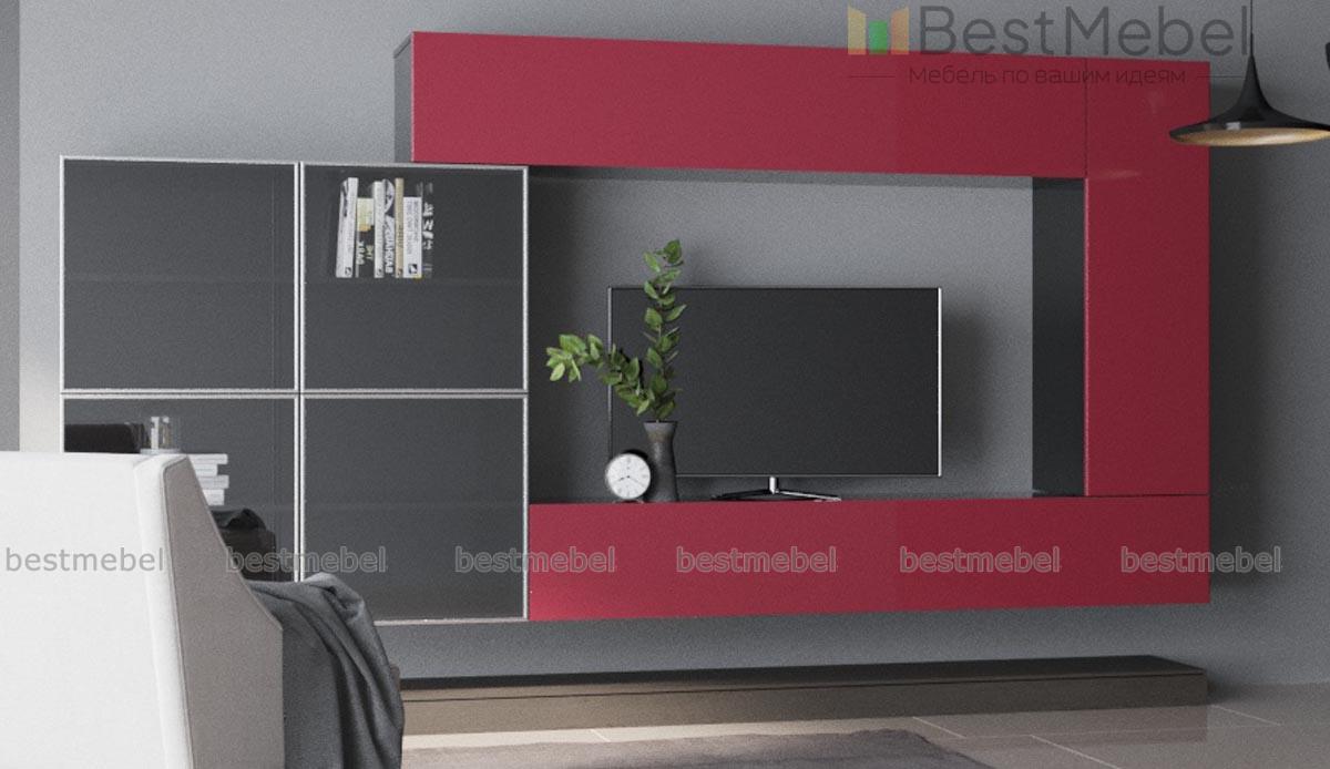 Стенка Forma-2 черно-красная BMS - Фото