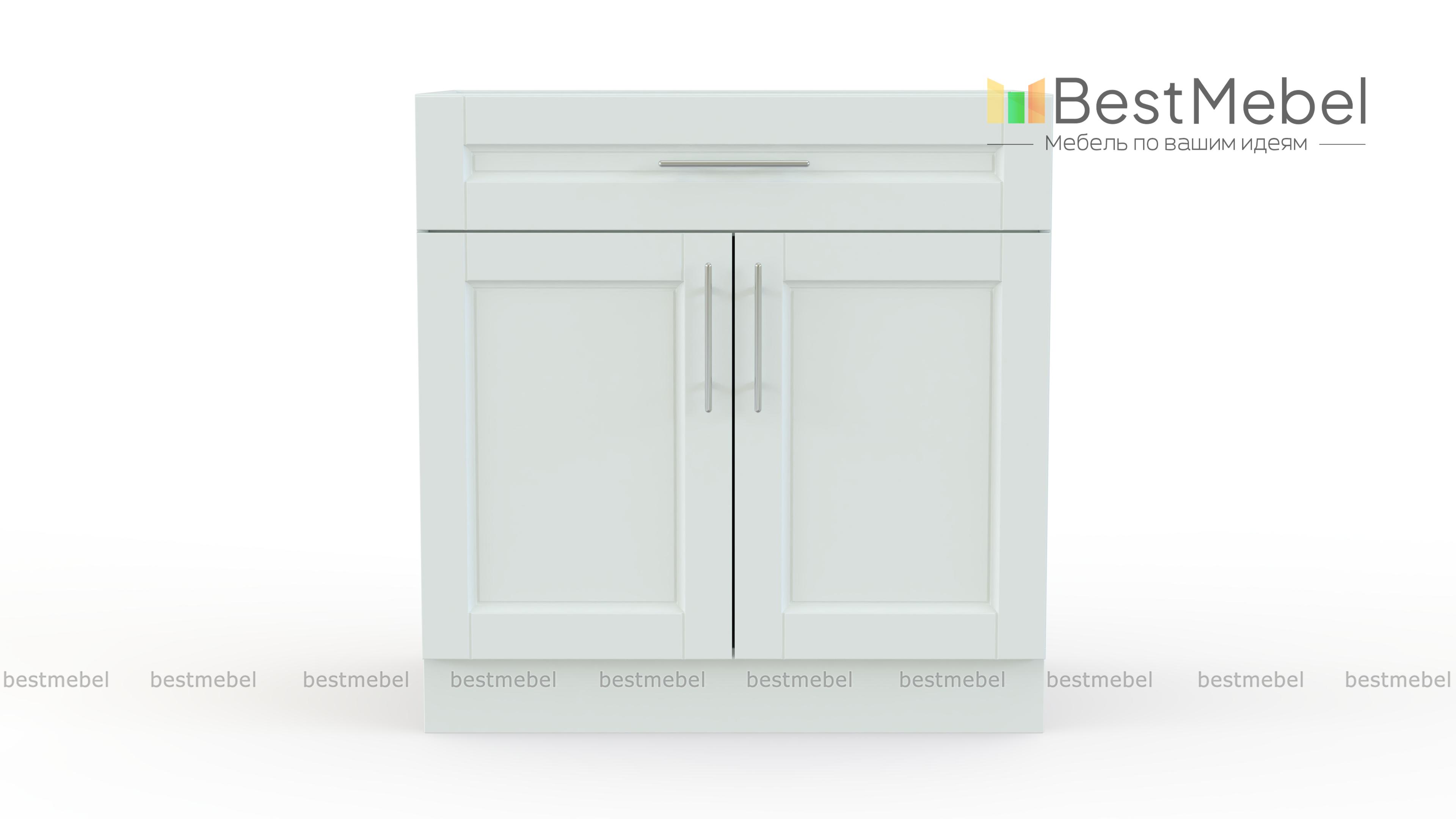 Шкаф нижний с 2-мя дверцами и ящиком Сканди BMS - Фото