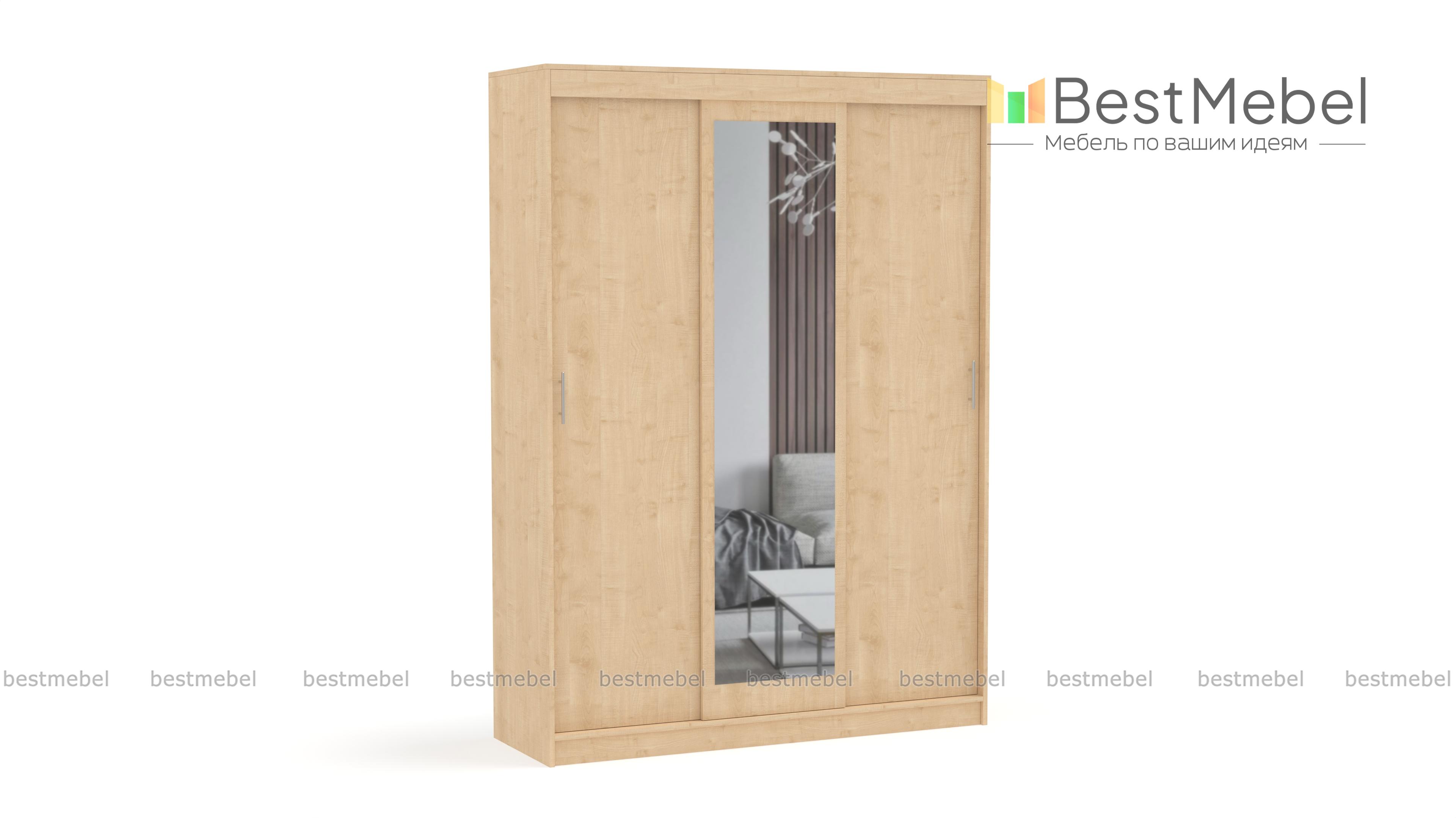 Шкаф-купе СРД-3х дверный с зеркалом BMS - Фото