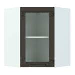 Шкаф навесной угловой со стеклом 590 Греция BMS - Фото 6