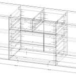 Шайн 23 глянцевый комод BMS