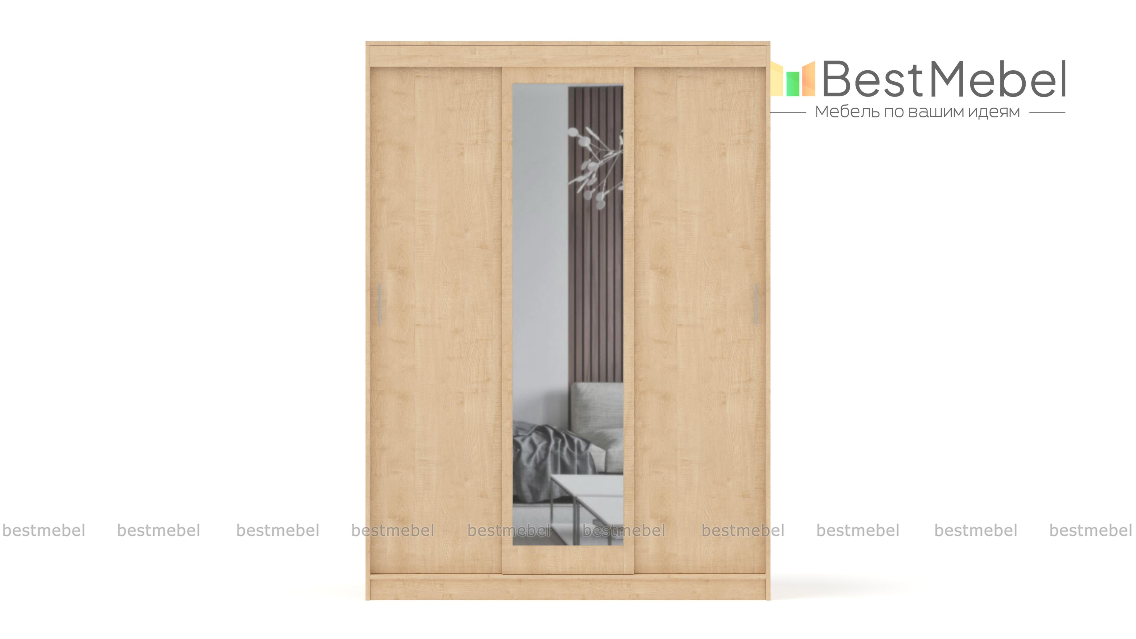 Шкаф-купе СРД-3х дверный с зеркалом BMS - Фото