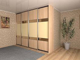 Шкаф-купе №211 BMS(Белье - Платье - Платье (станд. 4)) (2800х2700х600)