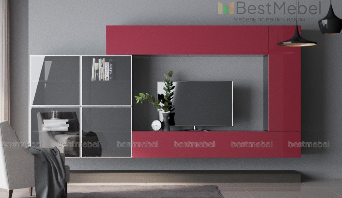 Стенка Forma-2 черно-красная BMS - Фото