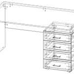 Схема сборки Стол руководителя Леви BMS