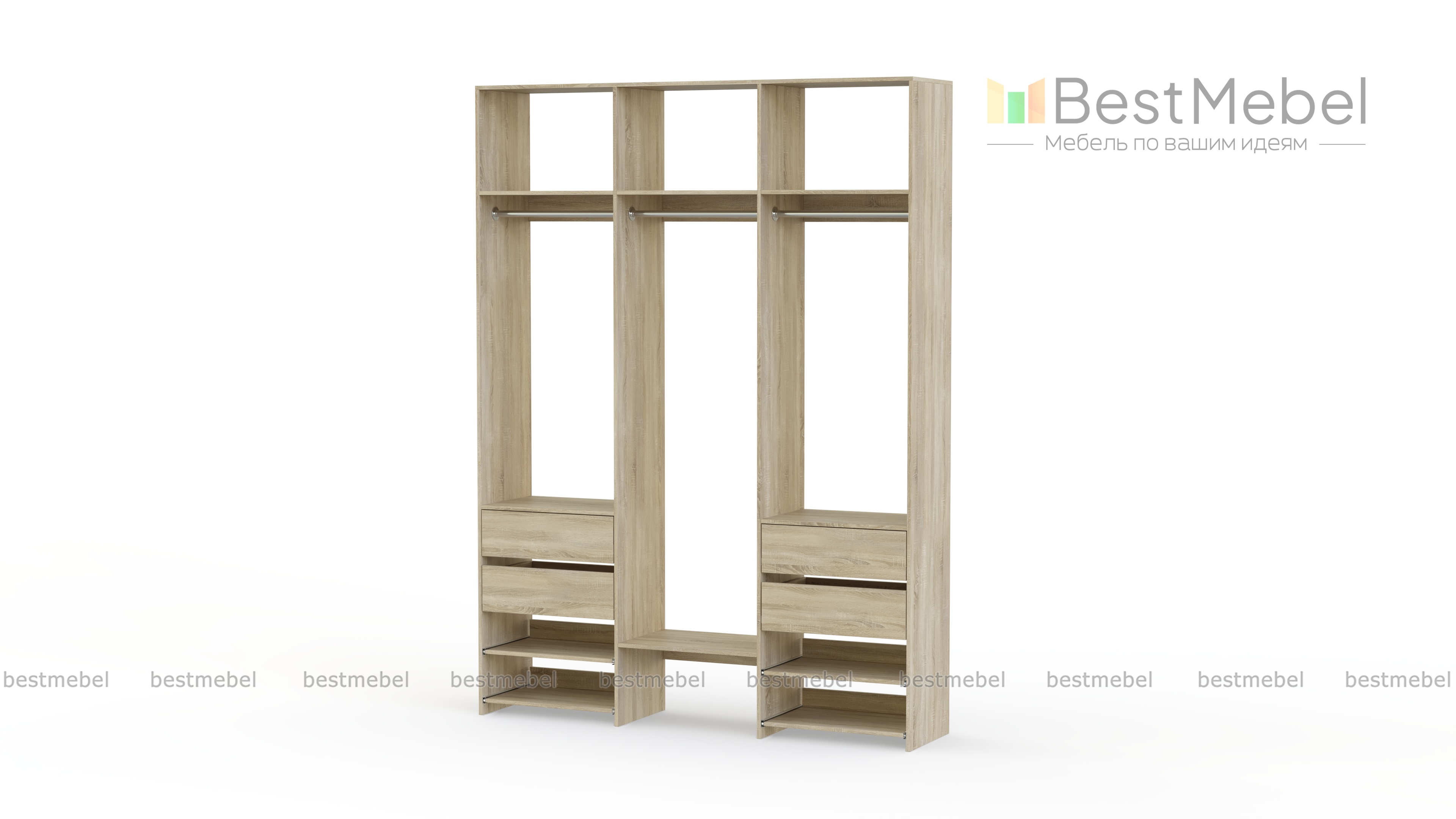 Стеллаж для одежды Мирта 92 BMS