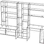Схема сборки Стенка со столом Деметра BMS