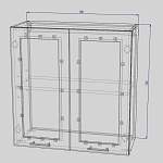 Схема сборки Шкаф верхний 2 двери со стеклом Парма BMS
