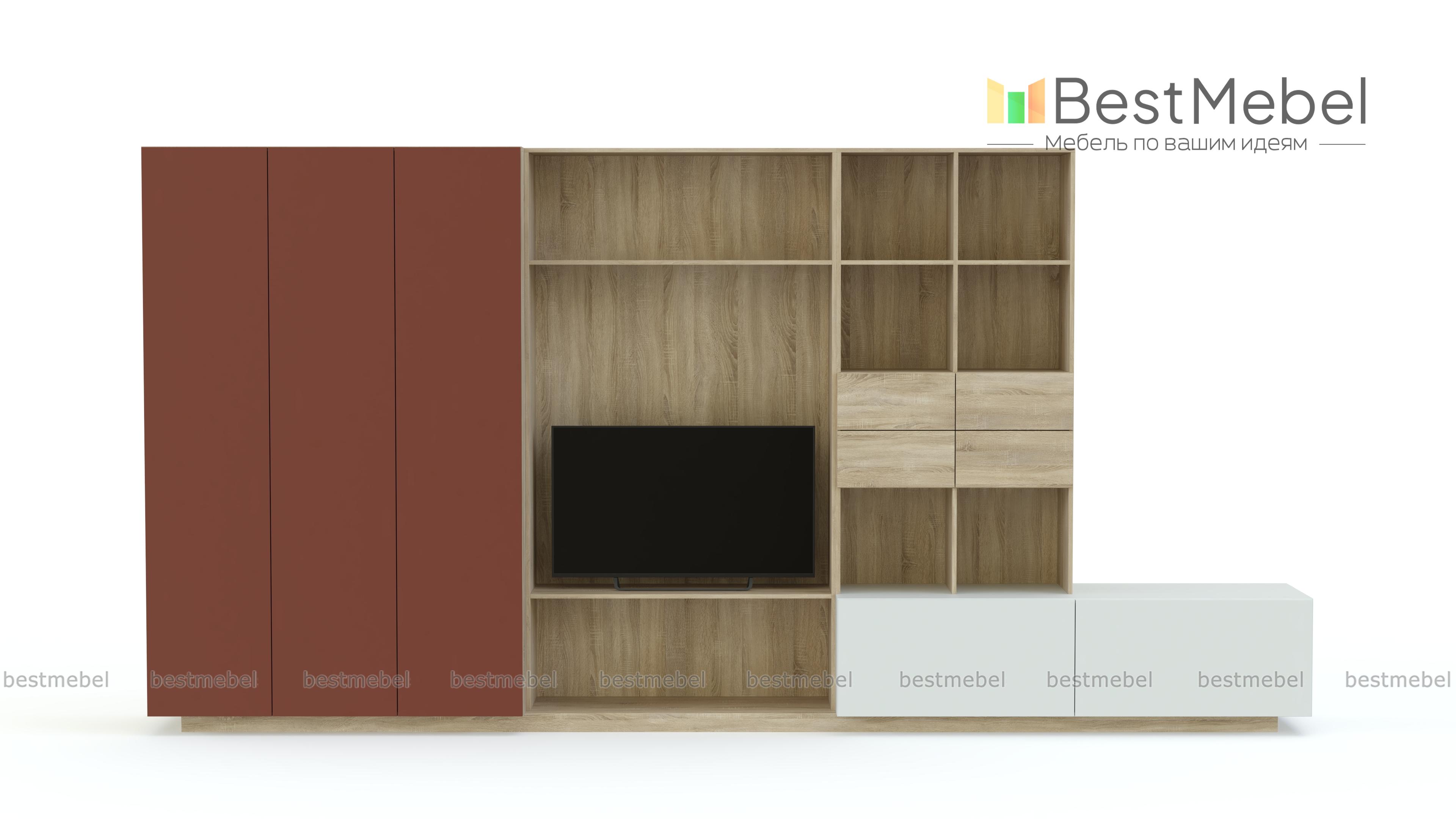 Стенка в гостиную Модерн 33 BMS - Фото