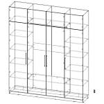 Распашной шкаф Вилета 8 (2300*2700*500)