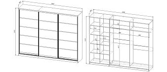 Шкаф-купе Бастай (3000*2400*600) (3000х2400х600)