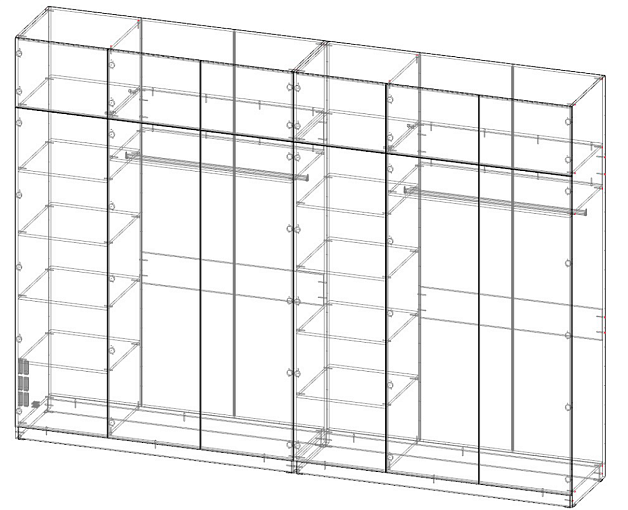 Шкаф для одежды Мартин  (3600х2600х600)