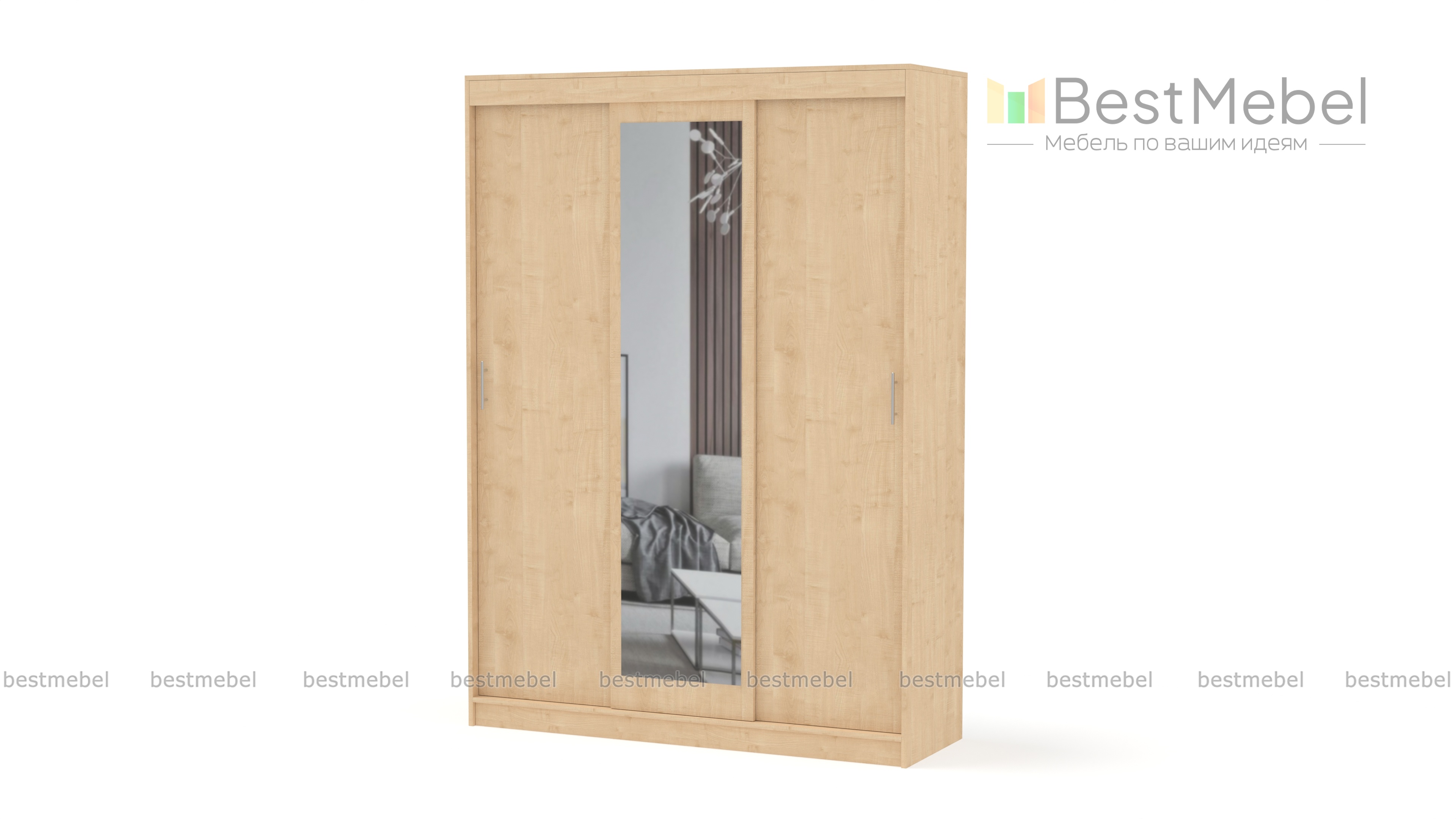 Шкаф-купе СРД-3х дверный с зеркалом BMS