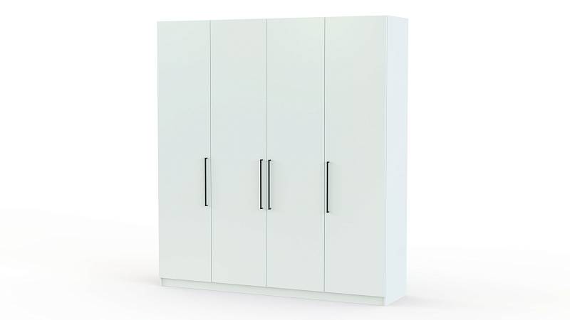 Шкаф распашной Остин Лайт 3 BMS(Белье - Платье - Платье - Белье (3 полки) (4))